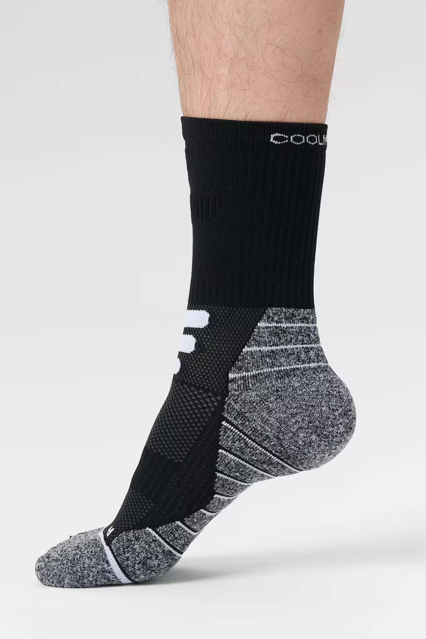 Tất Pickleball Nam Cổ Trung Court Black